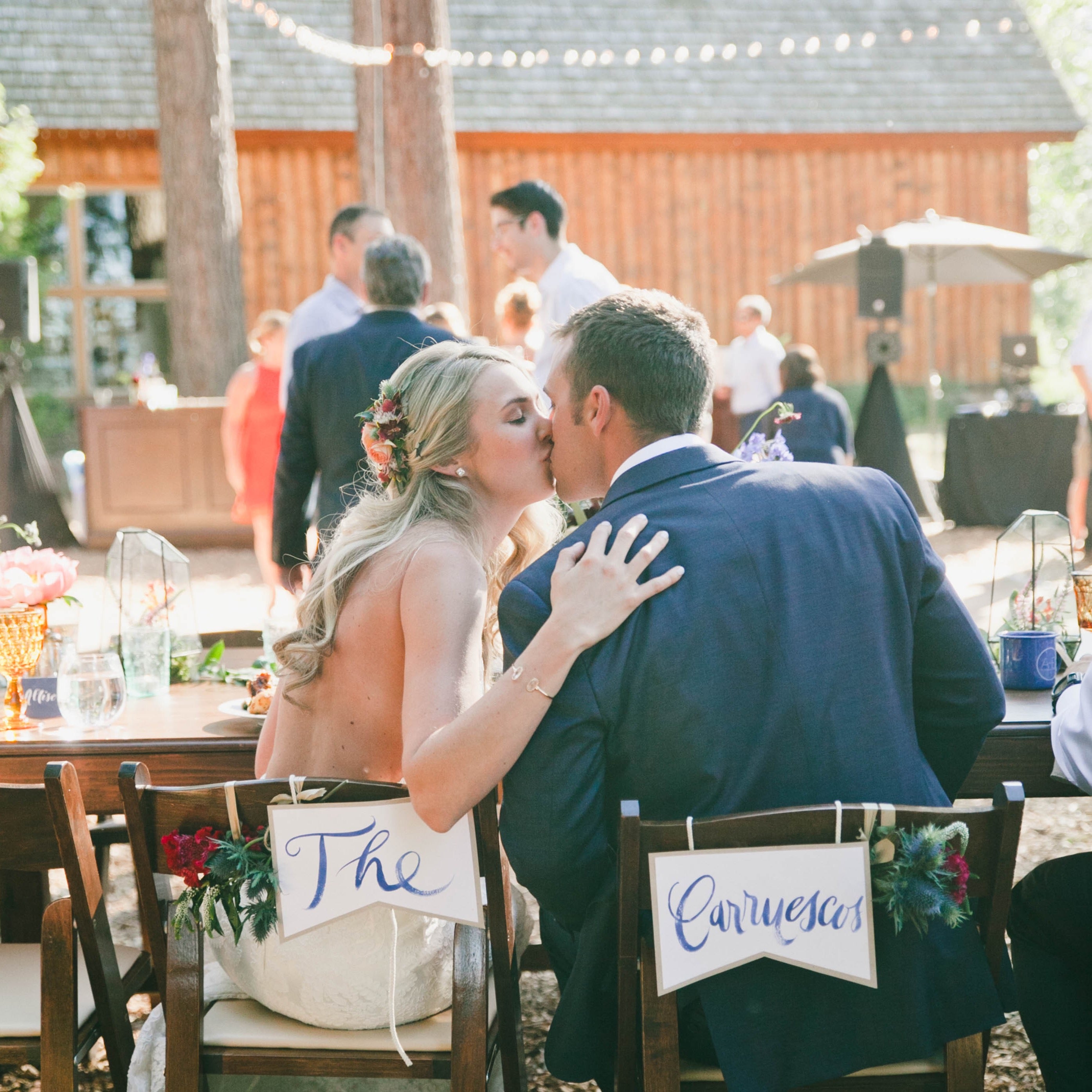 chair back signs set wedding sweetheart table