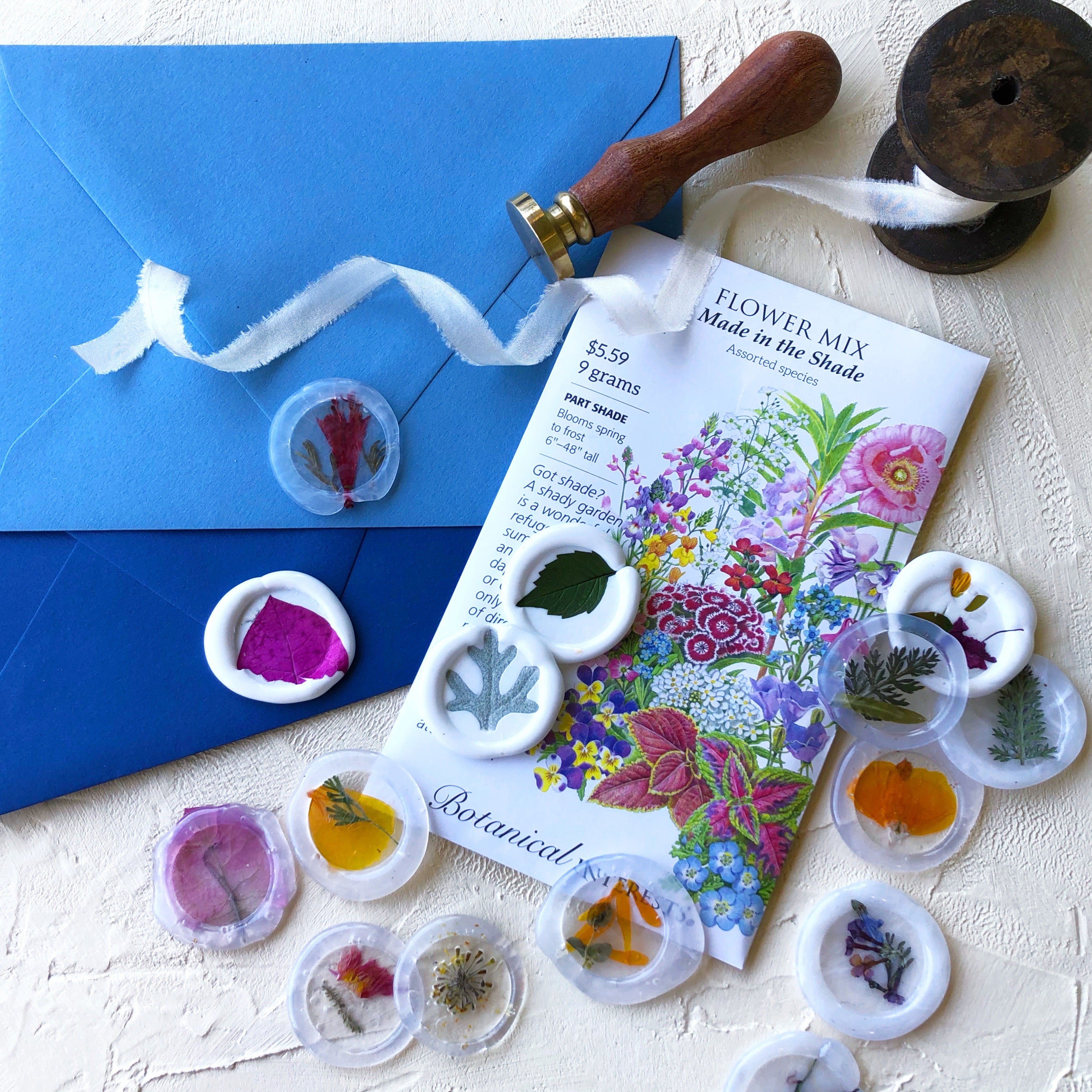 Self Adhesive Botanical Wax Seal Stickers Wedding Invitation Envelope  sealing